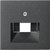 Лицевая панель Gira System55 для розетки информационной RJ11/RJ45 антрацит картинка